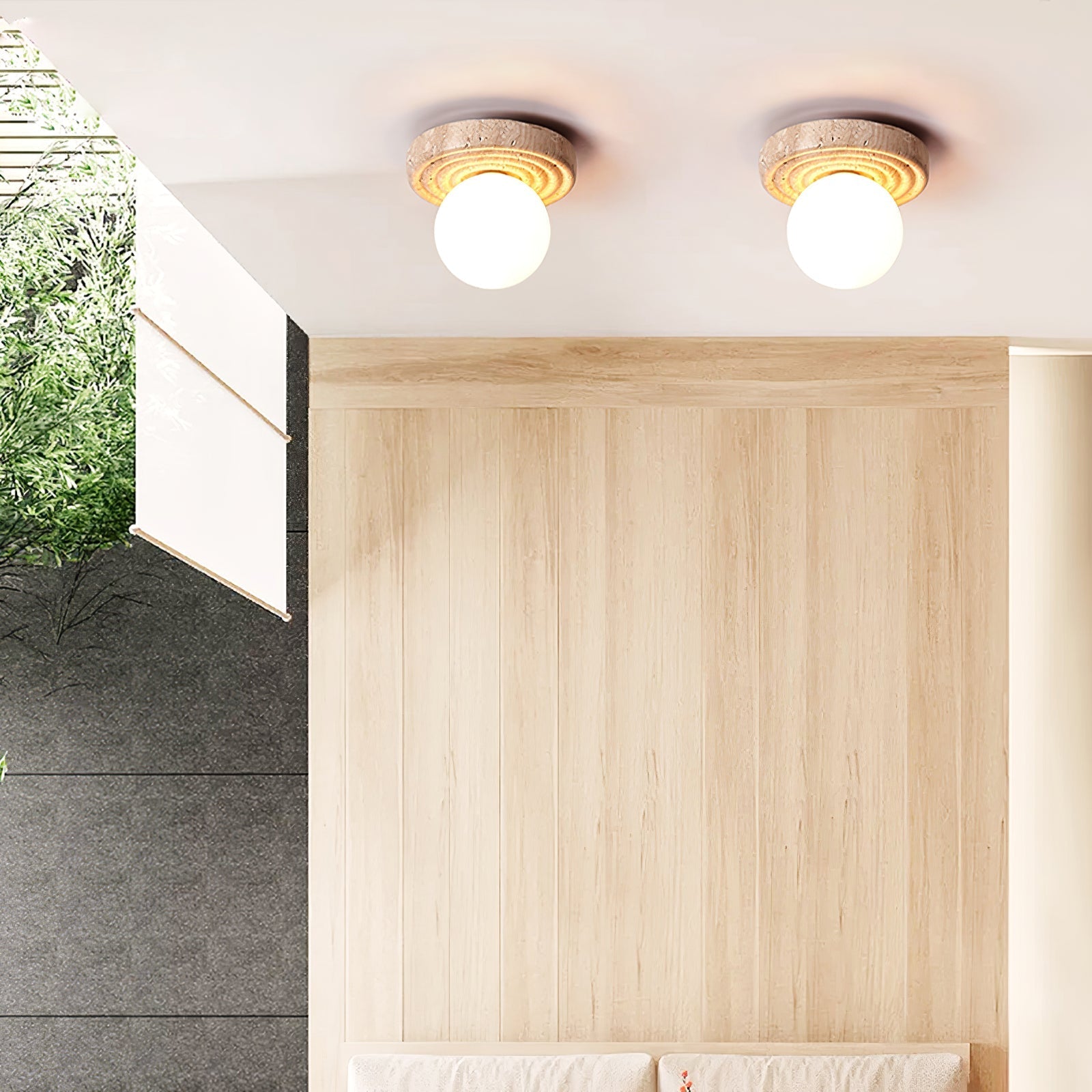 Carmen Travertine Ceiling Light
