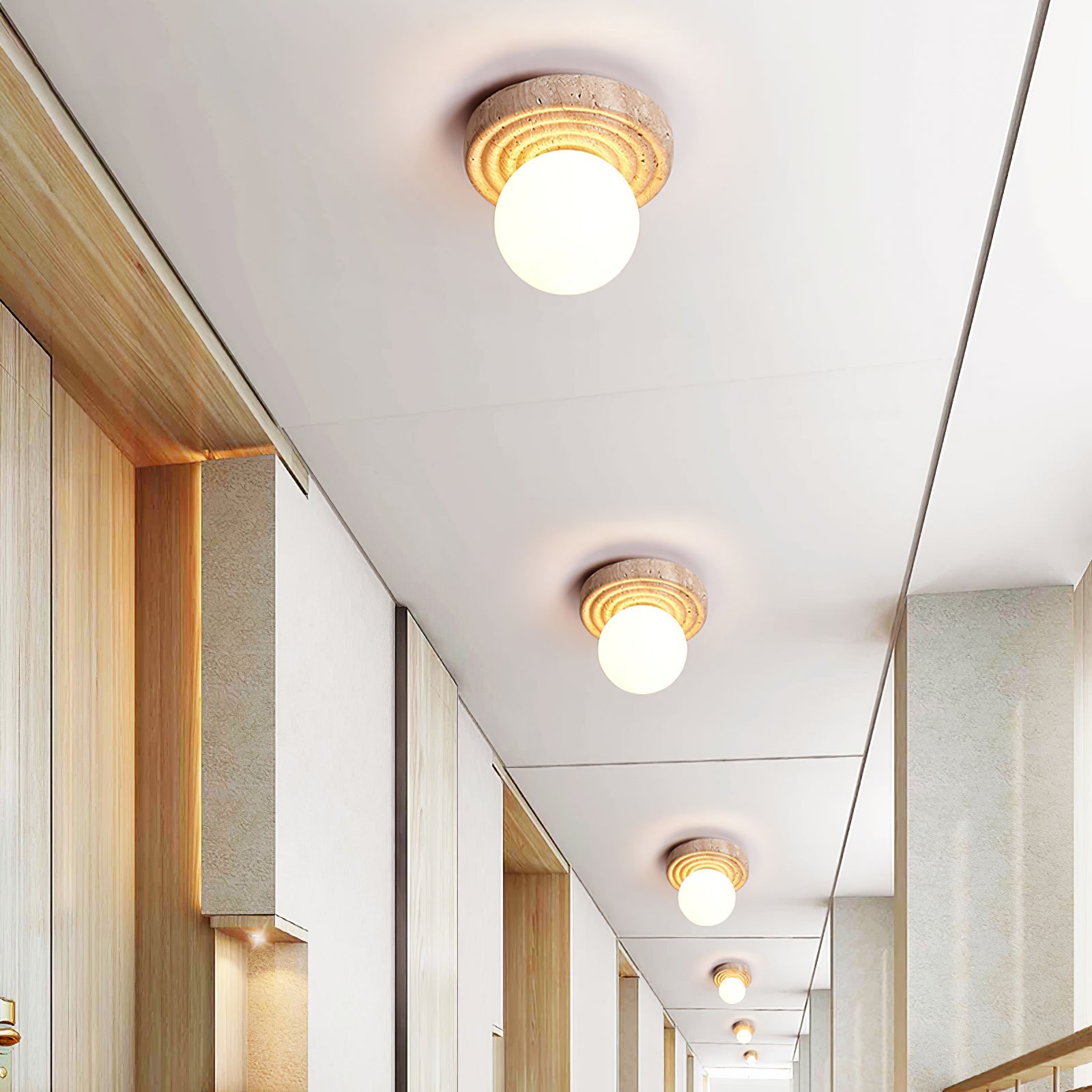 Carmen Travertine Ceiling Light