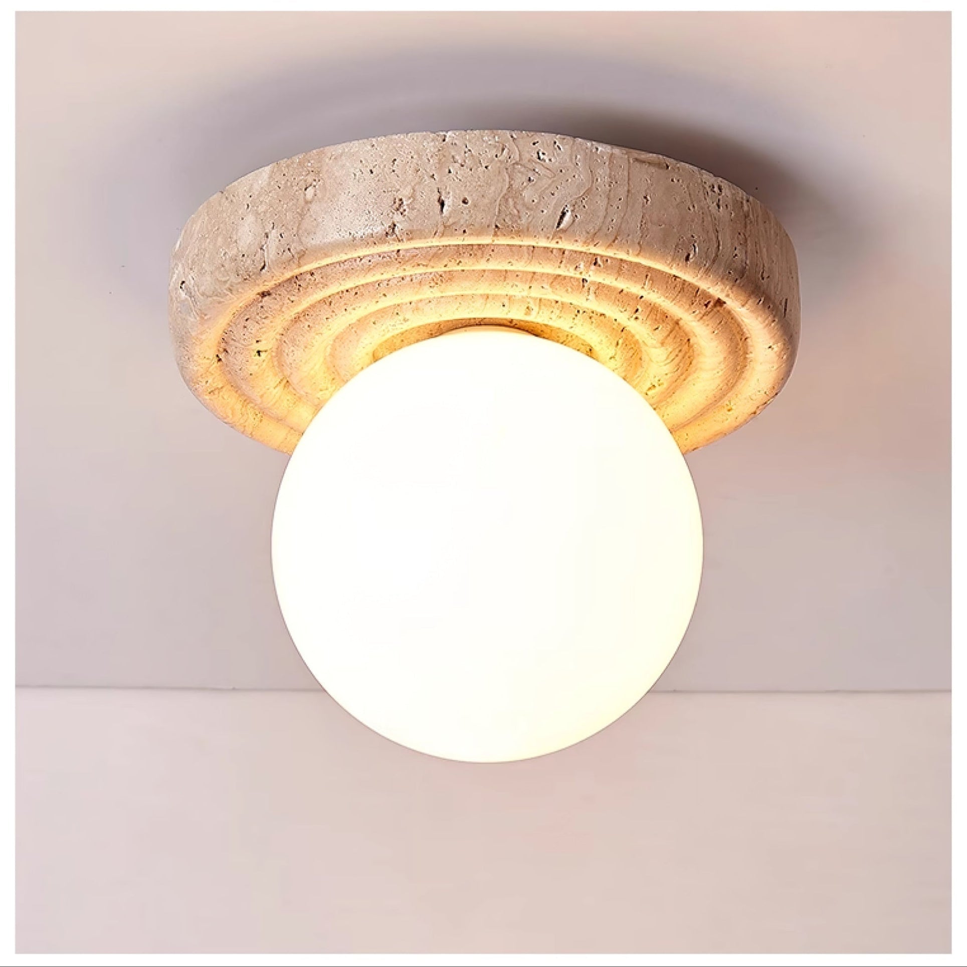 Carmen Travertine Ceiling Light
