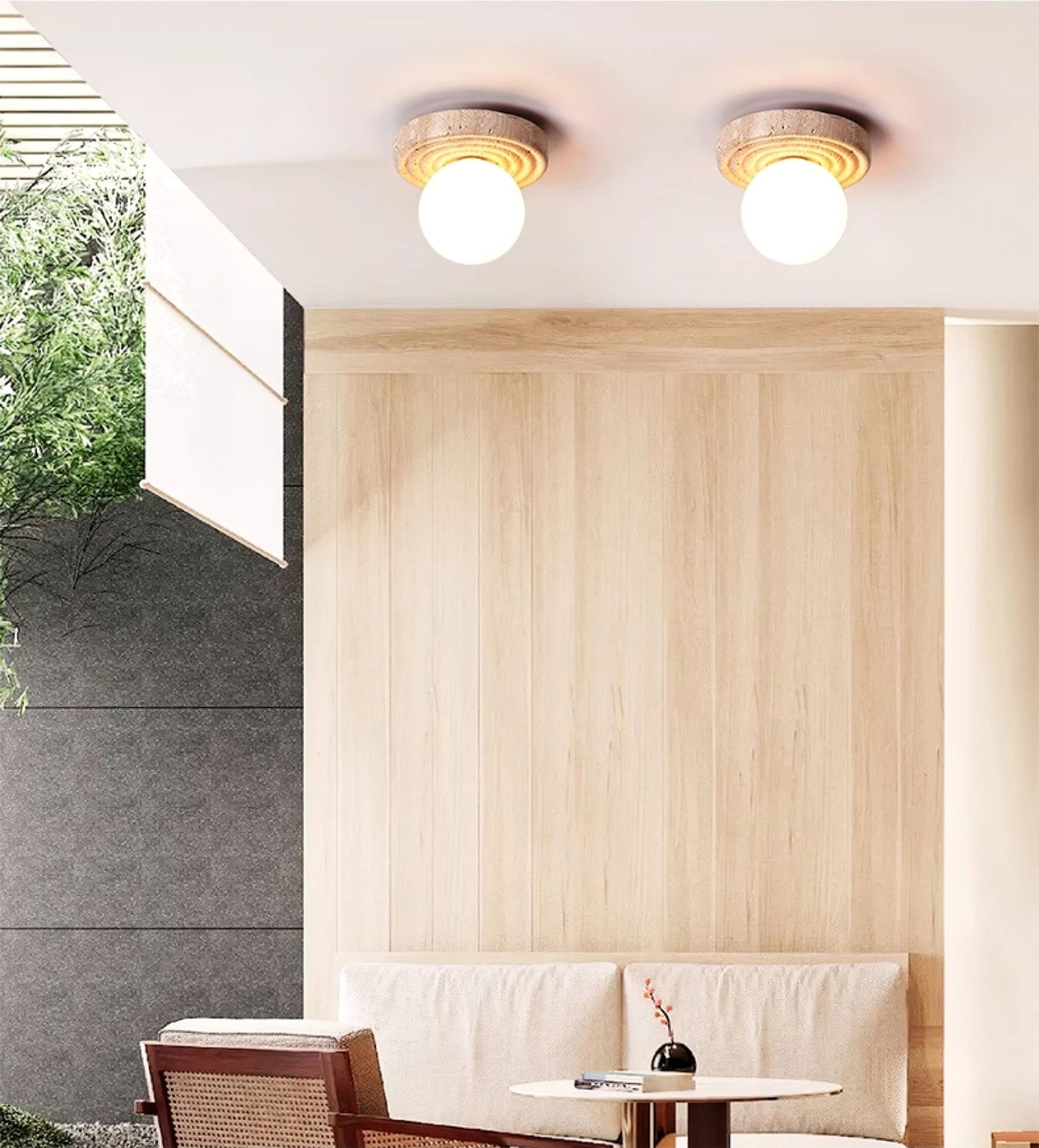 Carmen Travertine Ceiling Light