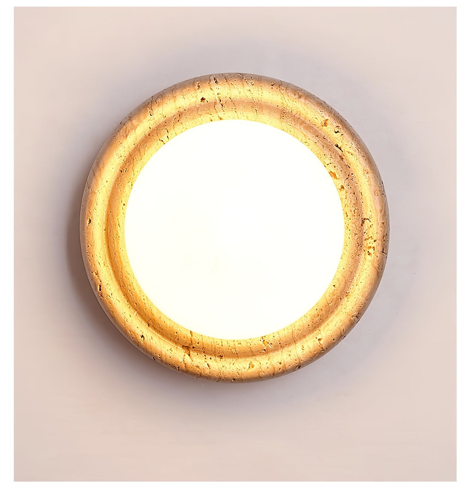 Echo  Travertine Globe Wall Lamp