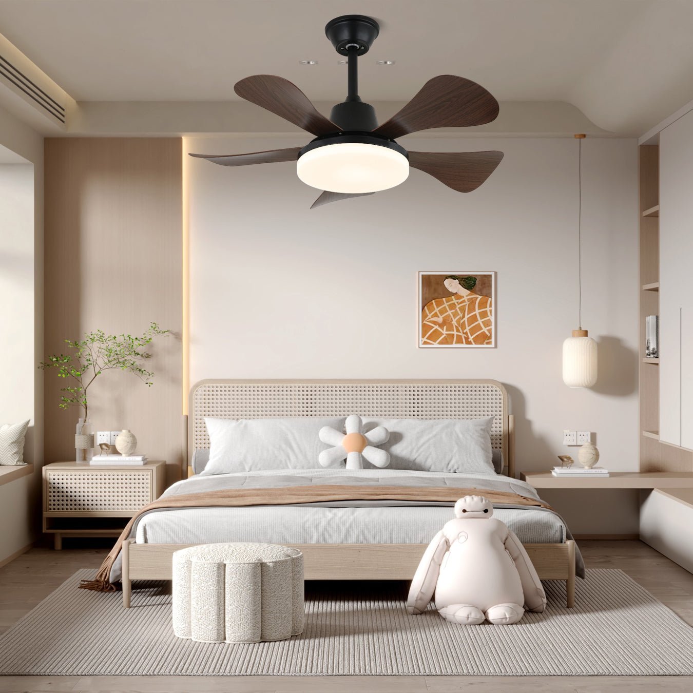 Aveline Wood Ceiling Fan Light - Letslighting