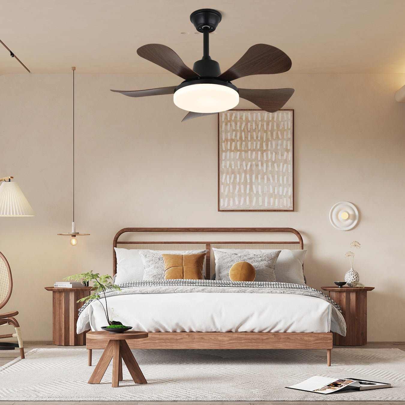 Aveline Wood Ceiling Fan Light - Letslighting