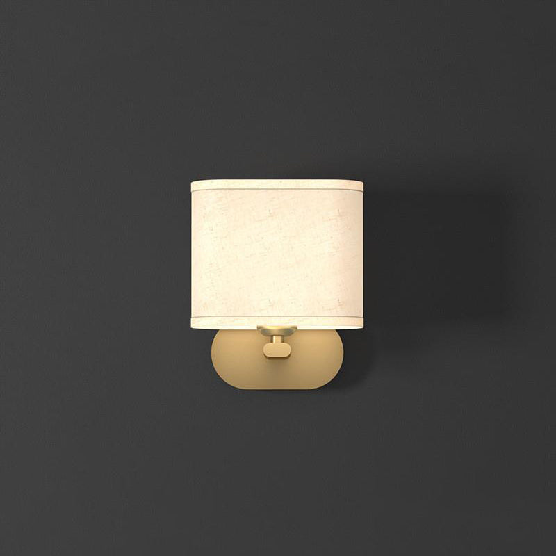 Myth Modern Minimalist Brass Fabric Wall Lamp - Letslighting