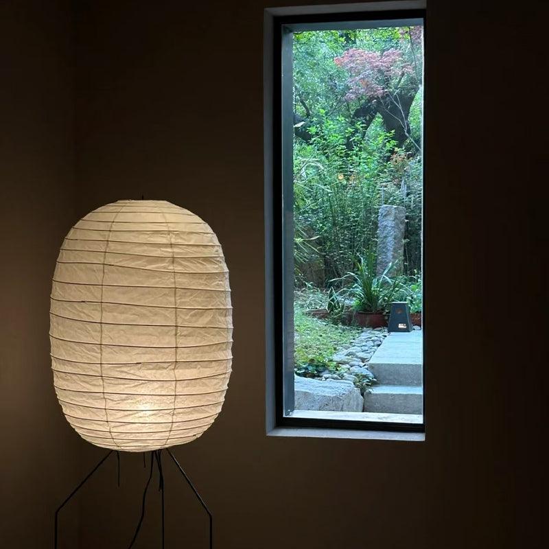 Barbara Vintage Rice Paper Floor Lamp - Letslighting