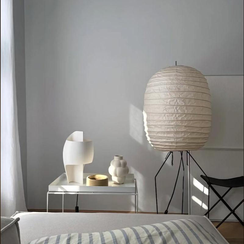 Barbara Vintage Rice Paper Floor Lamp - Letslighting