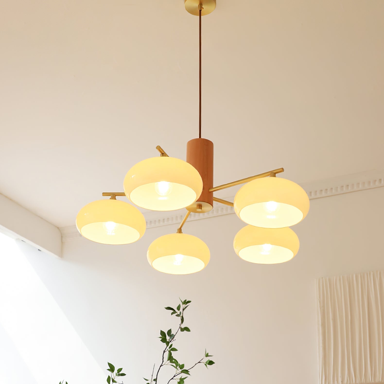 Valentina Glass Persimmon Chandeliers