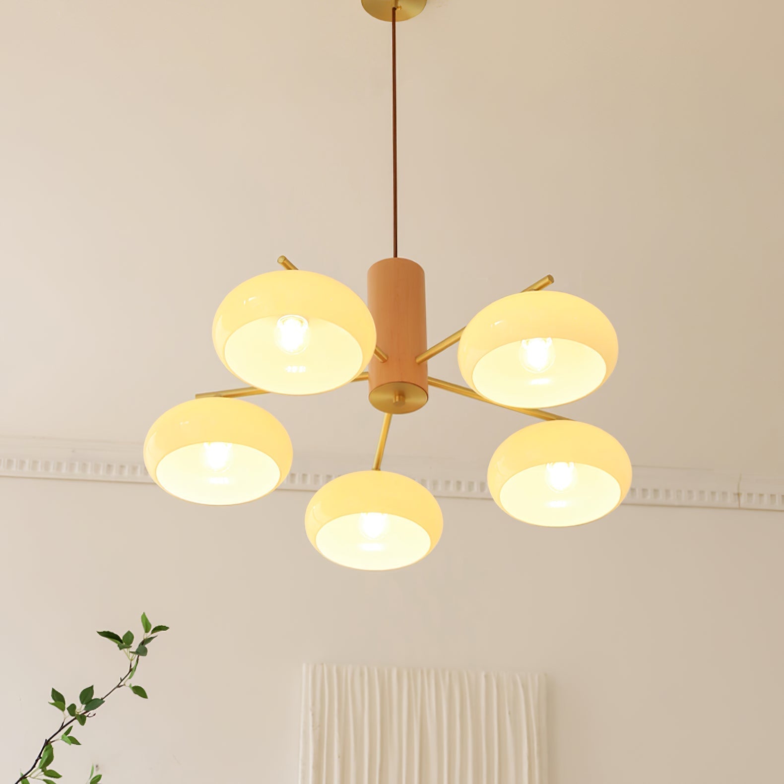 Valentina Glass Persimmon Chandeliers