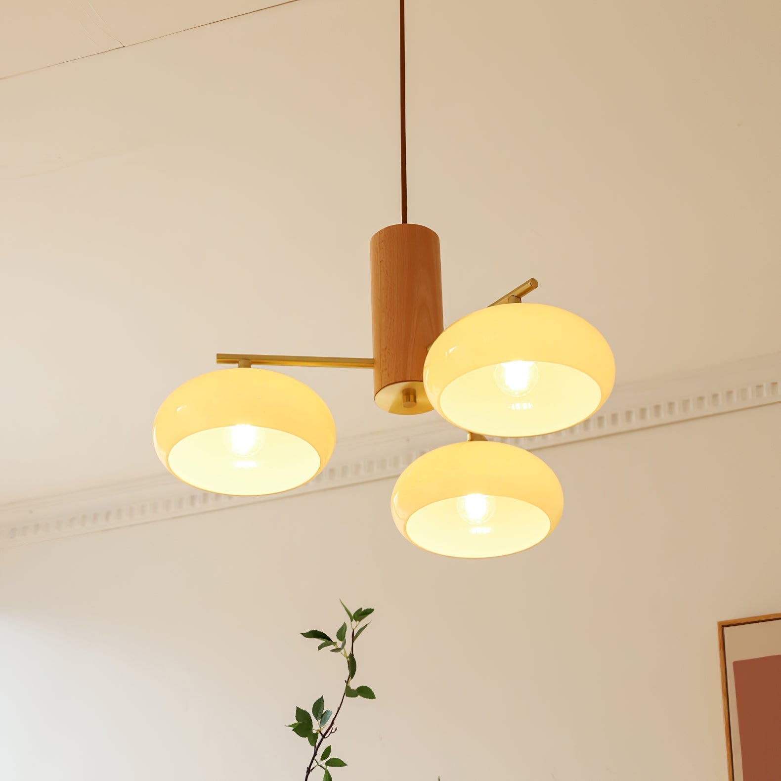 Valentina Glass Persimmon Chandeliers