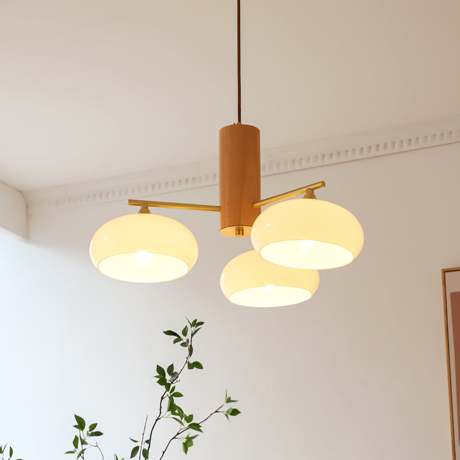 Valentina Glass Persimmon Chandeliers