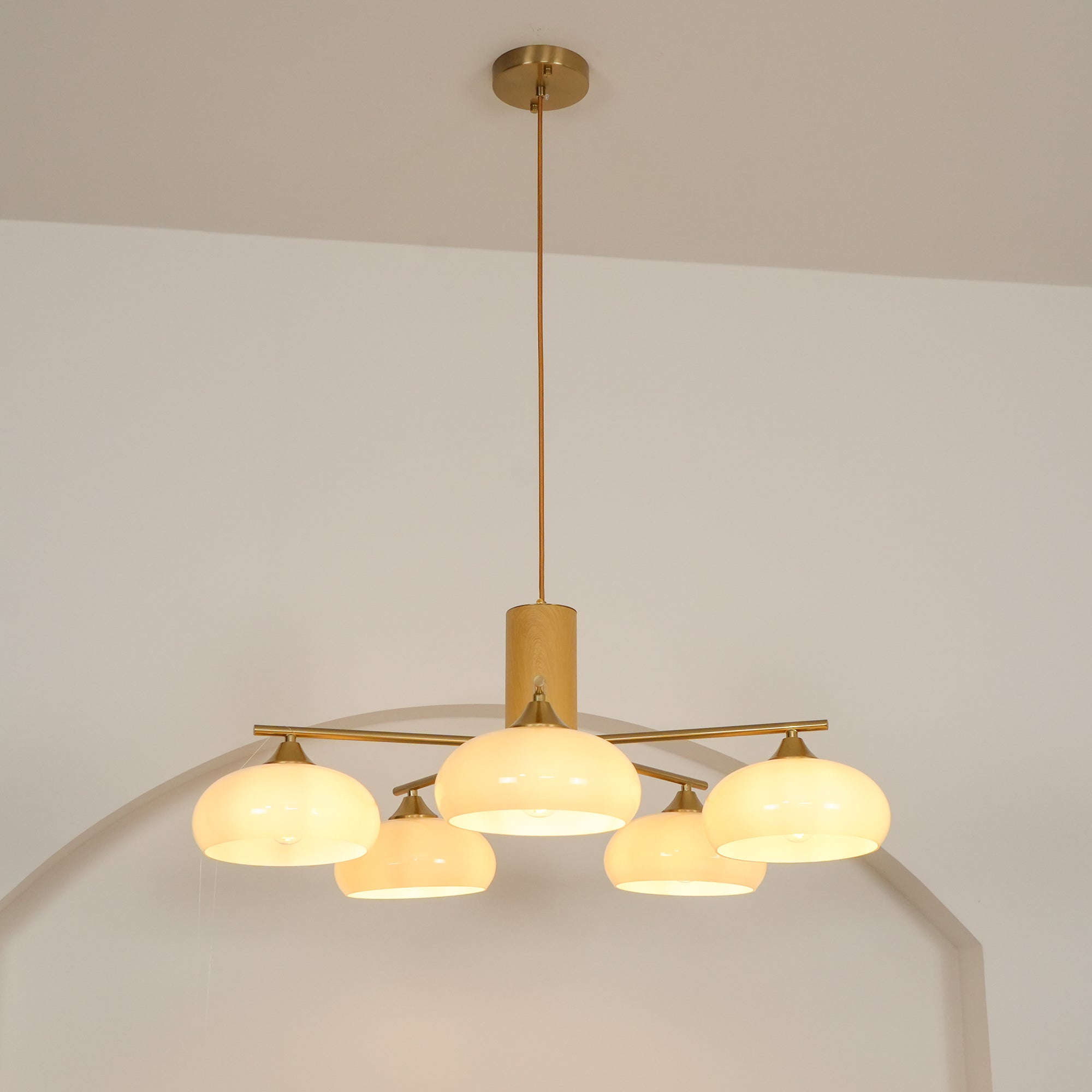 Valentina Glass Persimmon Chandeliers