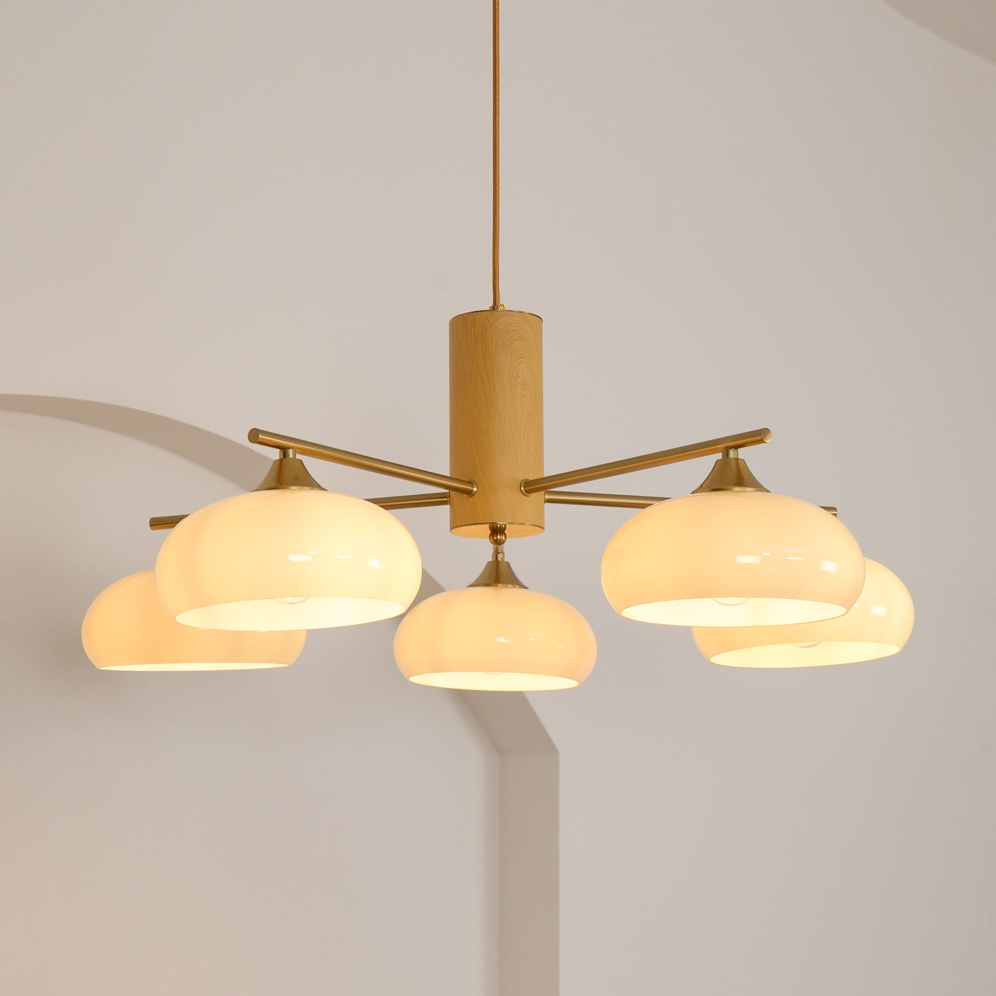 Valentina Glass Persimmon Chandeliers