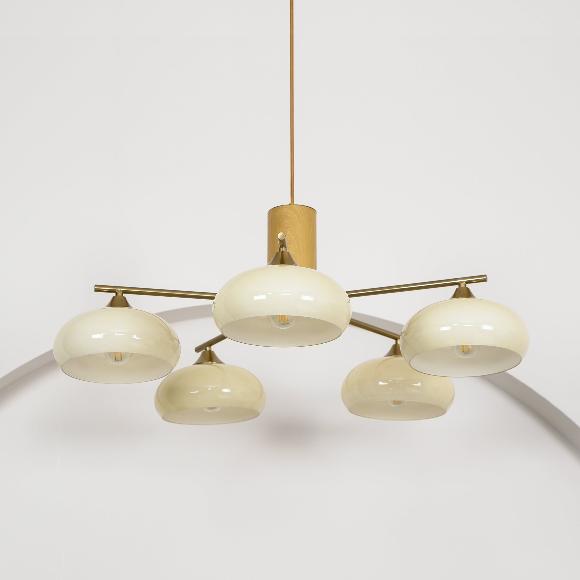 Valentina Glass Persimmon Chandeliers
