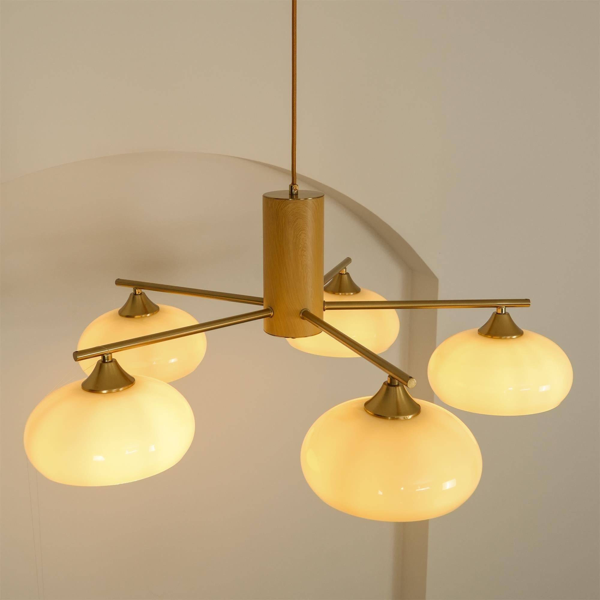 Valentina Glass Persimmon Chandeliers