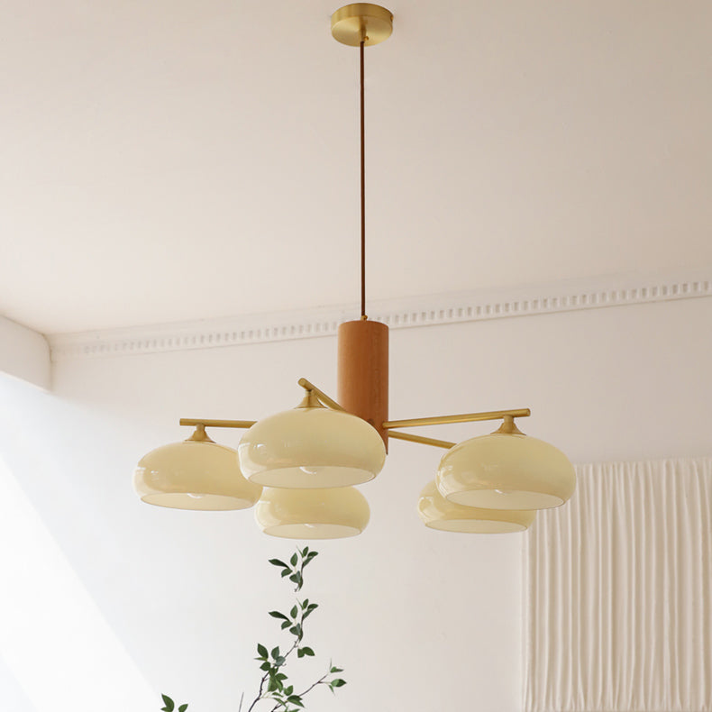 Valentina Glass Persimmon Chandeliers