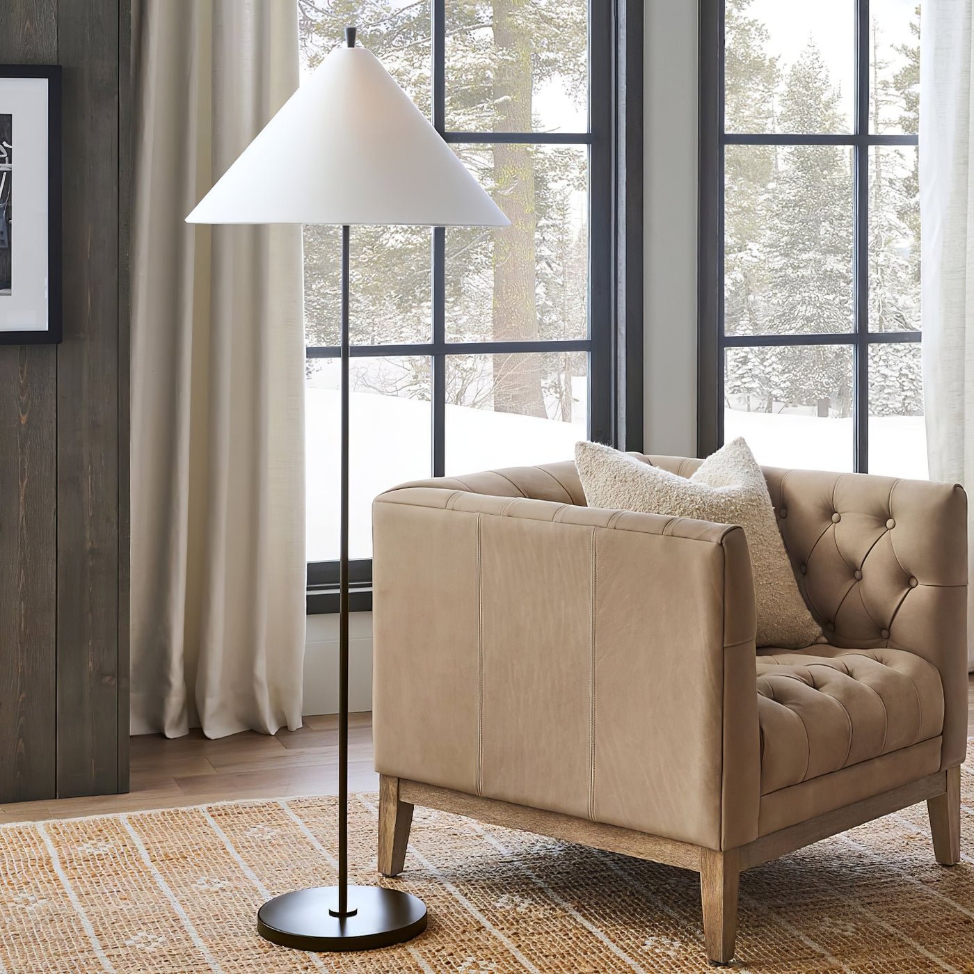Ersilil Minimalist Brass Floor Lamp - Letslighting