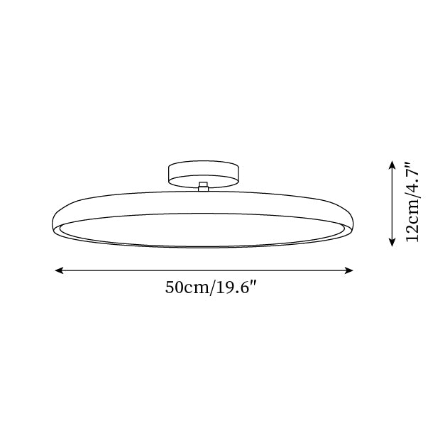 Cavelo Oval Semi-Flush Ceiling Light