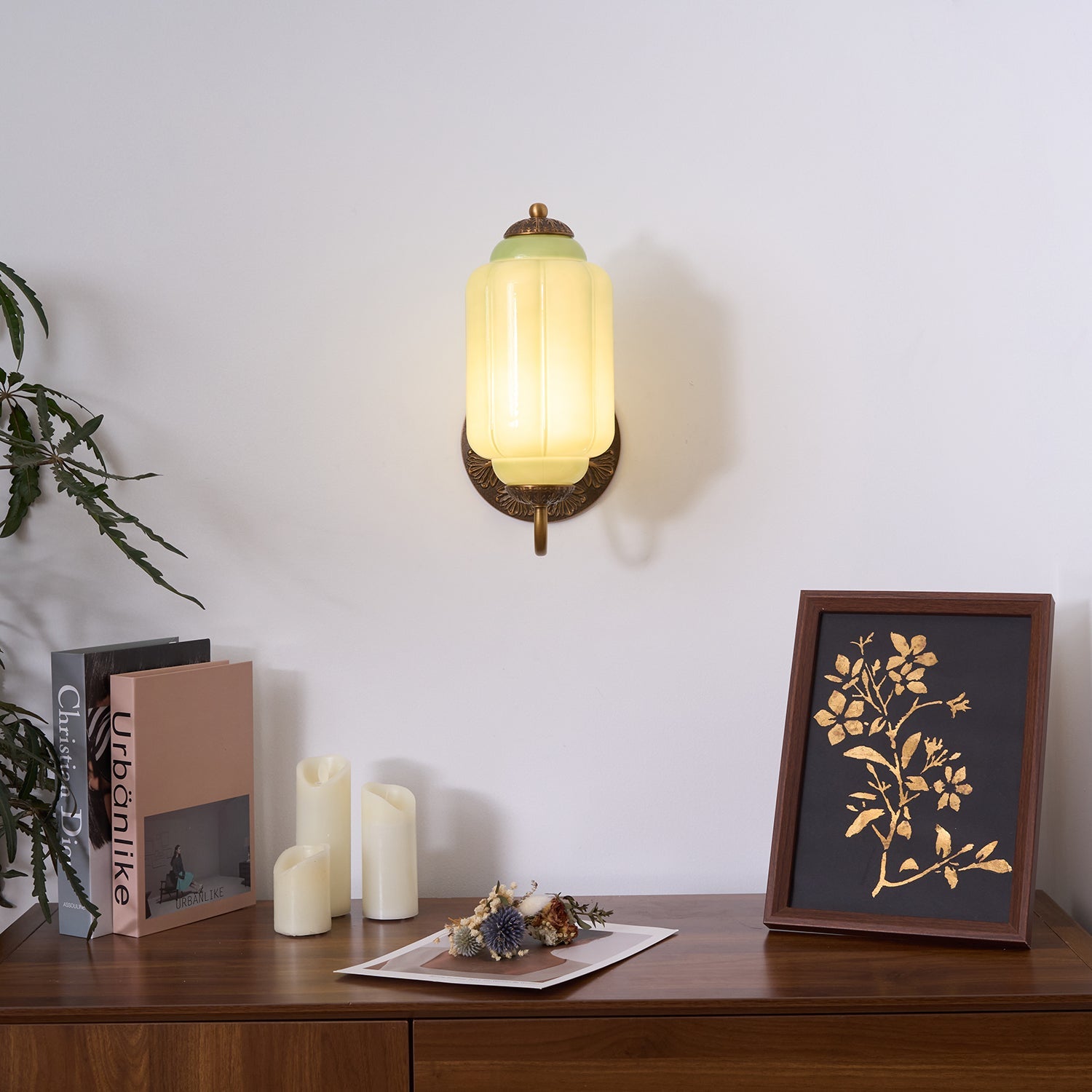 Melvane Vintage Pink Glass Wall Sconce - Letslighting