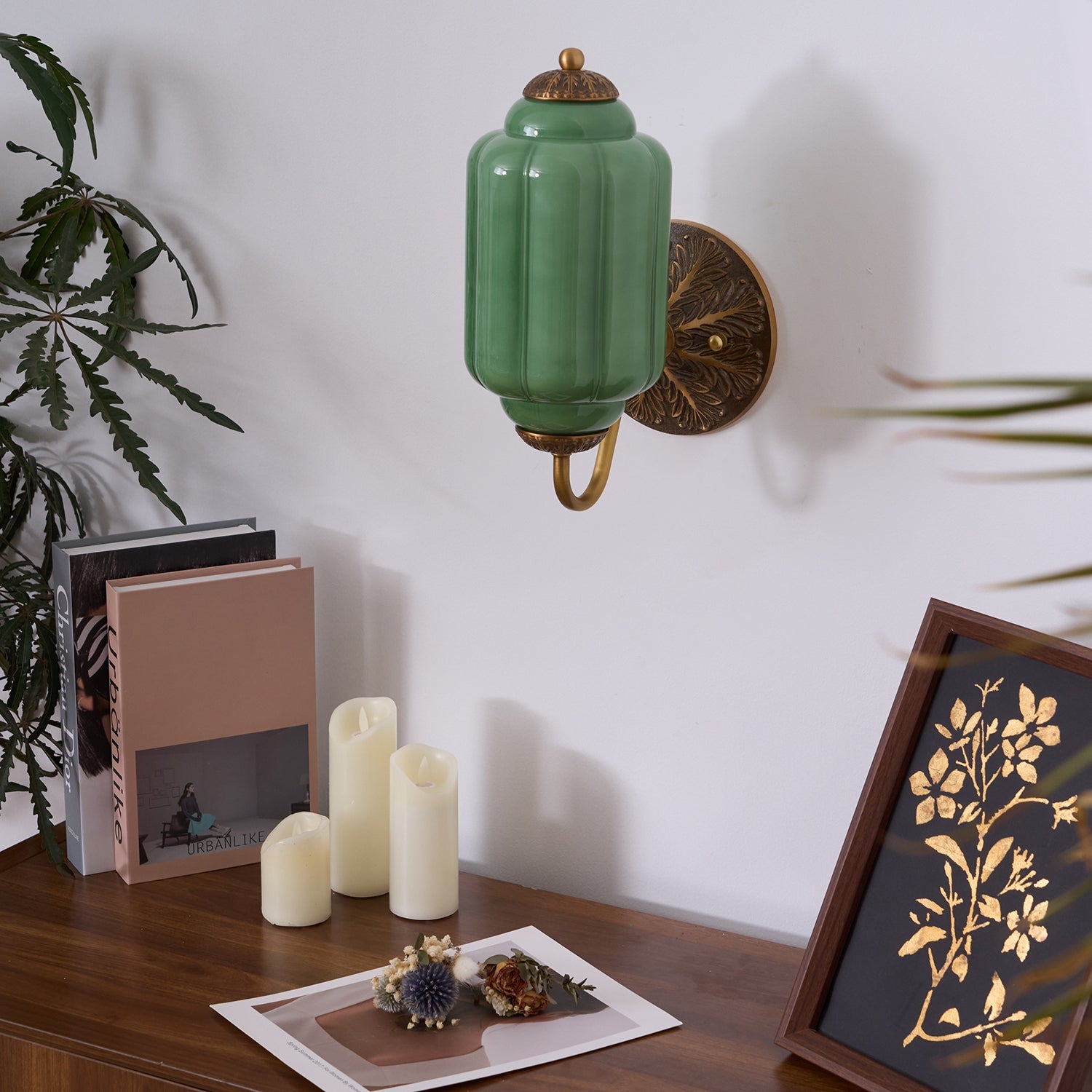 Melvane Vintage Pink Glass Wall Sconce - Letslighting