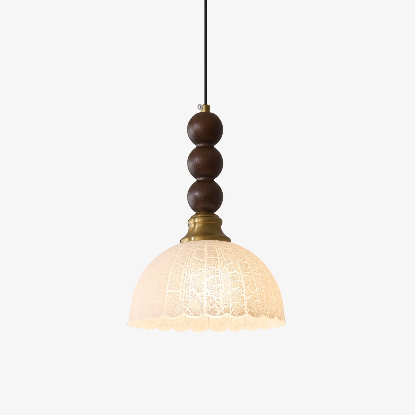Avshaara Traditional Elegance Vintage Fabric Wood Pendant Light - Letslighting