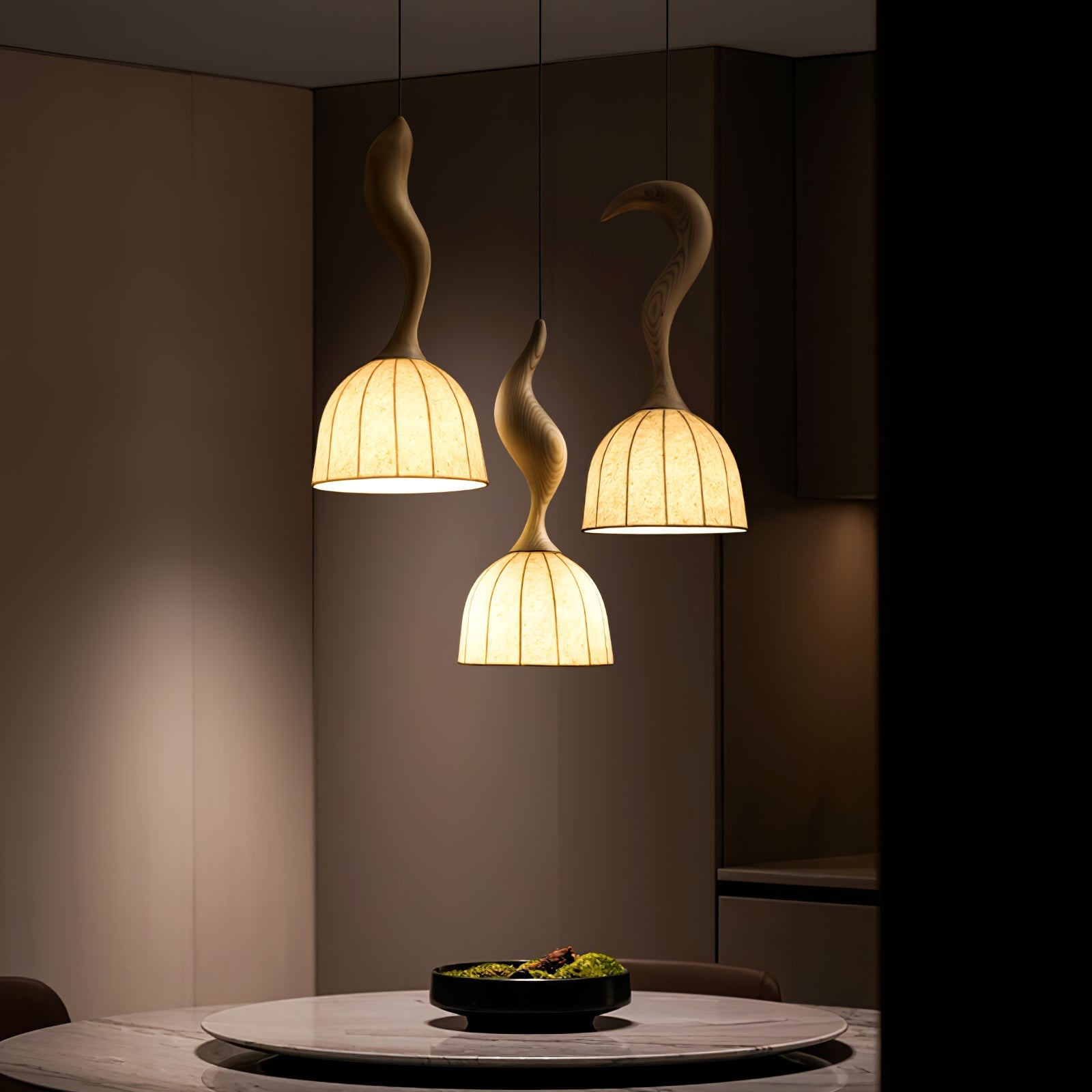 Colire Creativity Twisted Wood Pendant Light - Letslighting