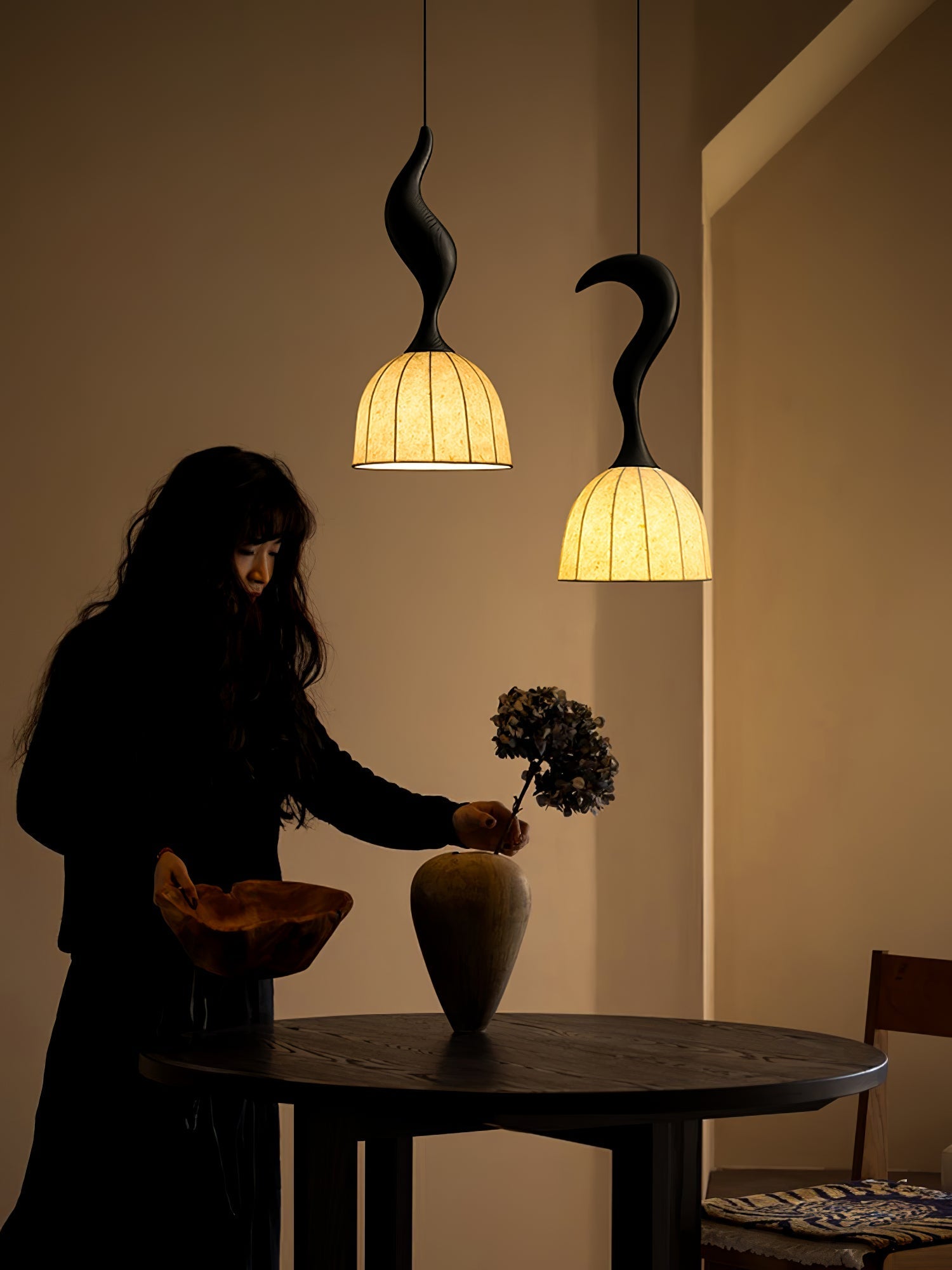 Colire Creativity Twisted Wood Pendant Light - Letslighting