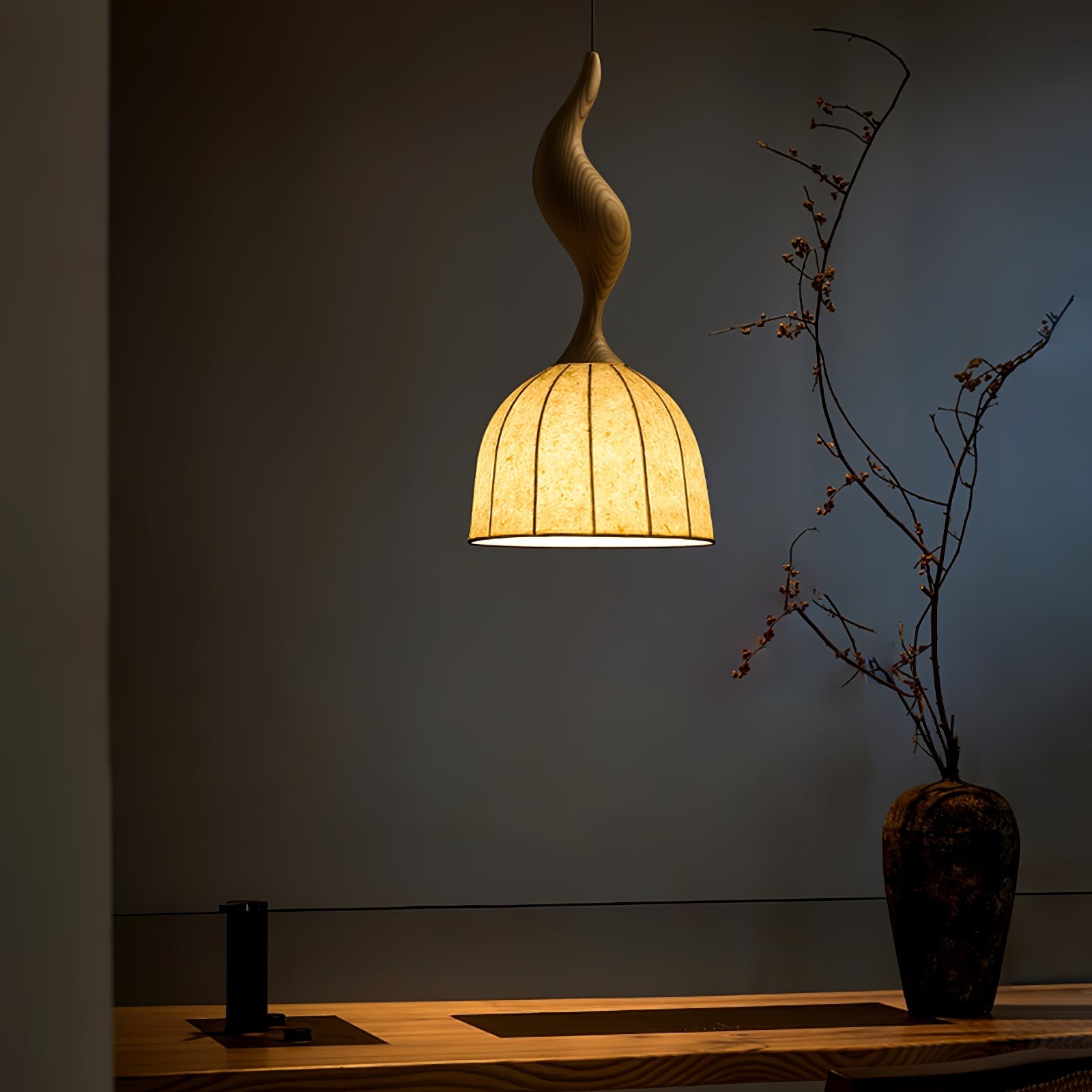 Colire Creativity Twisted Wood Pendant Light - Letslighting