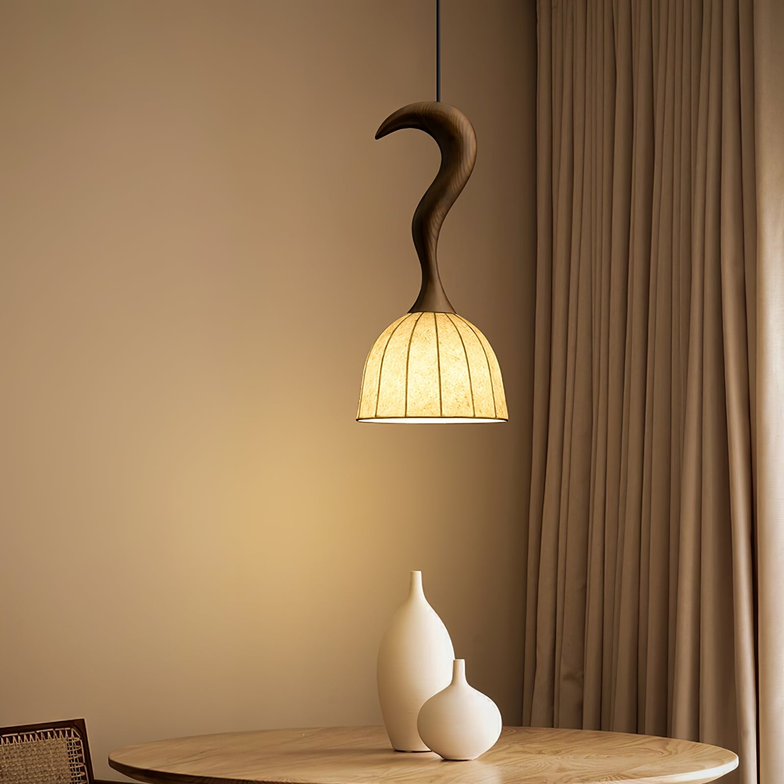Colire Creativity Twisted Wood Pendant Light - Letslighting