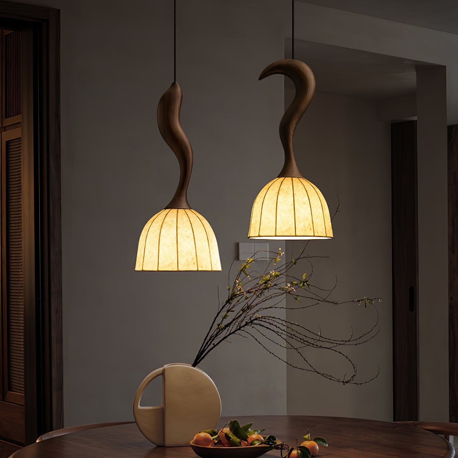 Colire Creativity Twisted Wood Pendant Light - Letslighting
