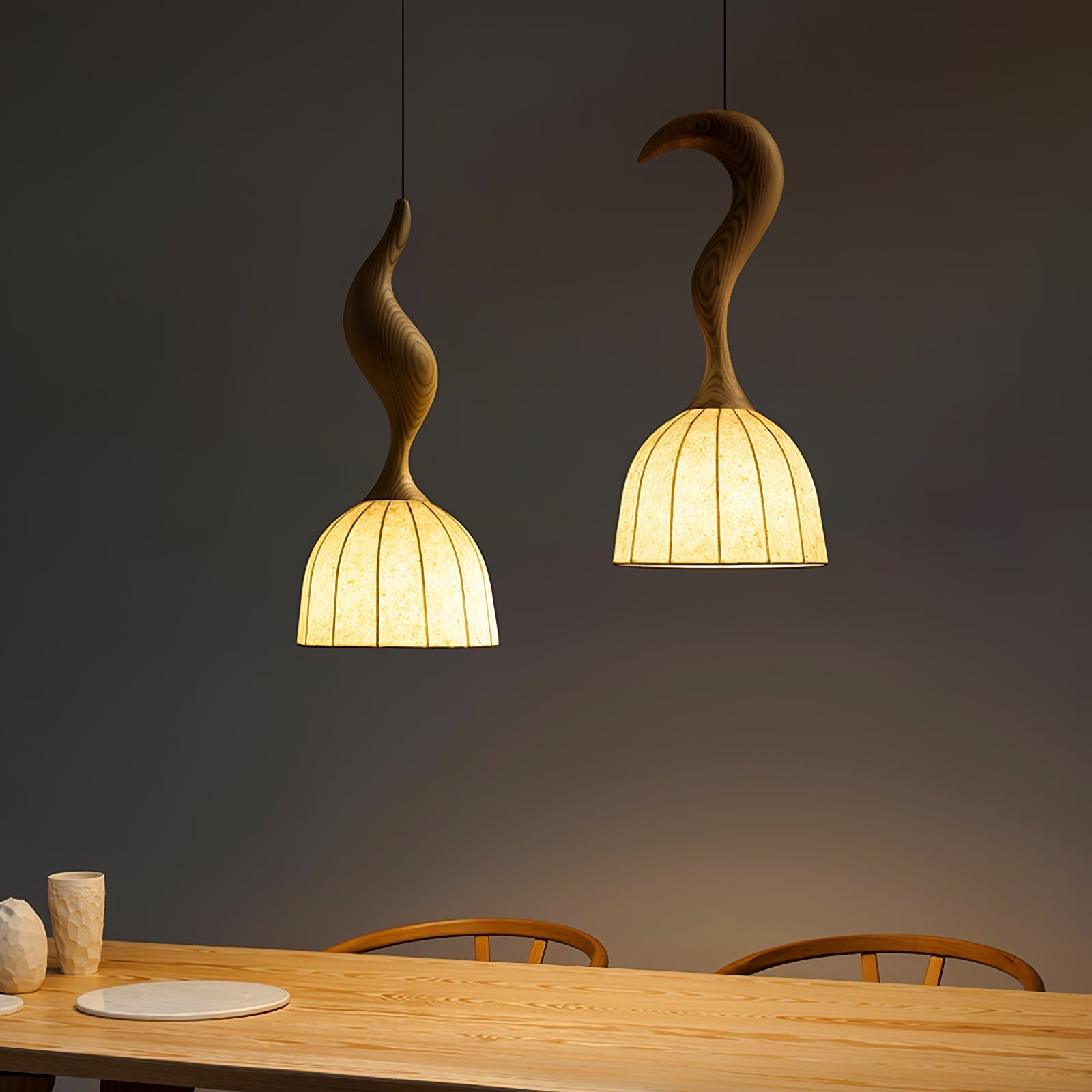 Colire Creativity Twisted Wood Pendant Light - Letslighting
