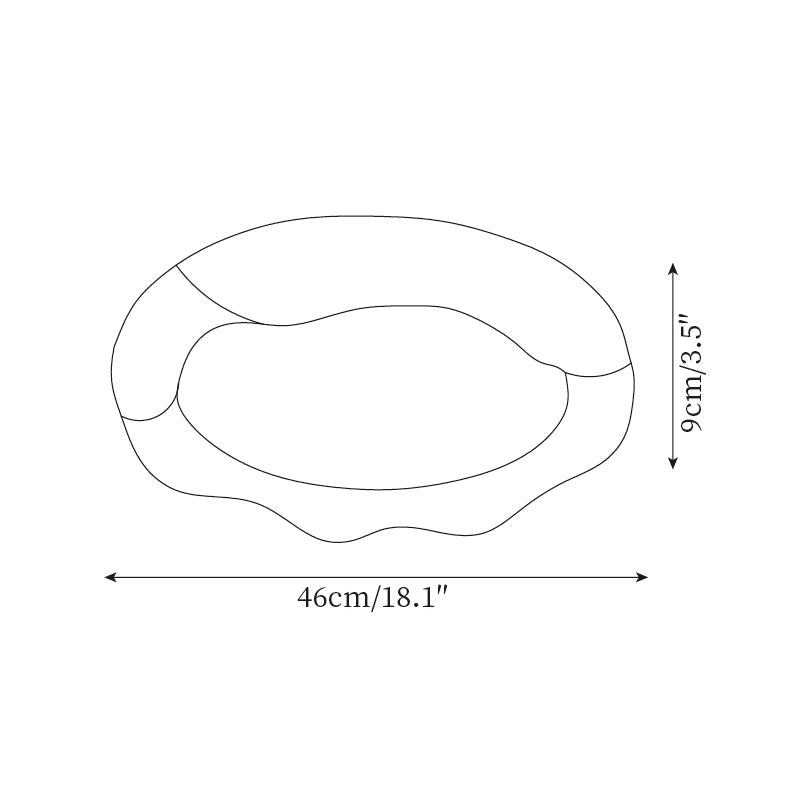 Ceiling Light Organic Resin and Fiberglass Fixture in Beige - Letslighting