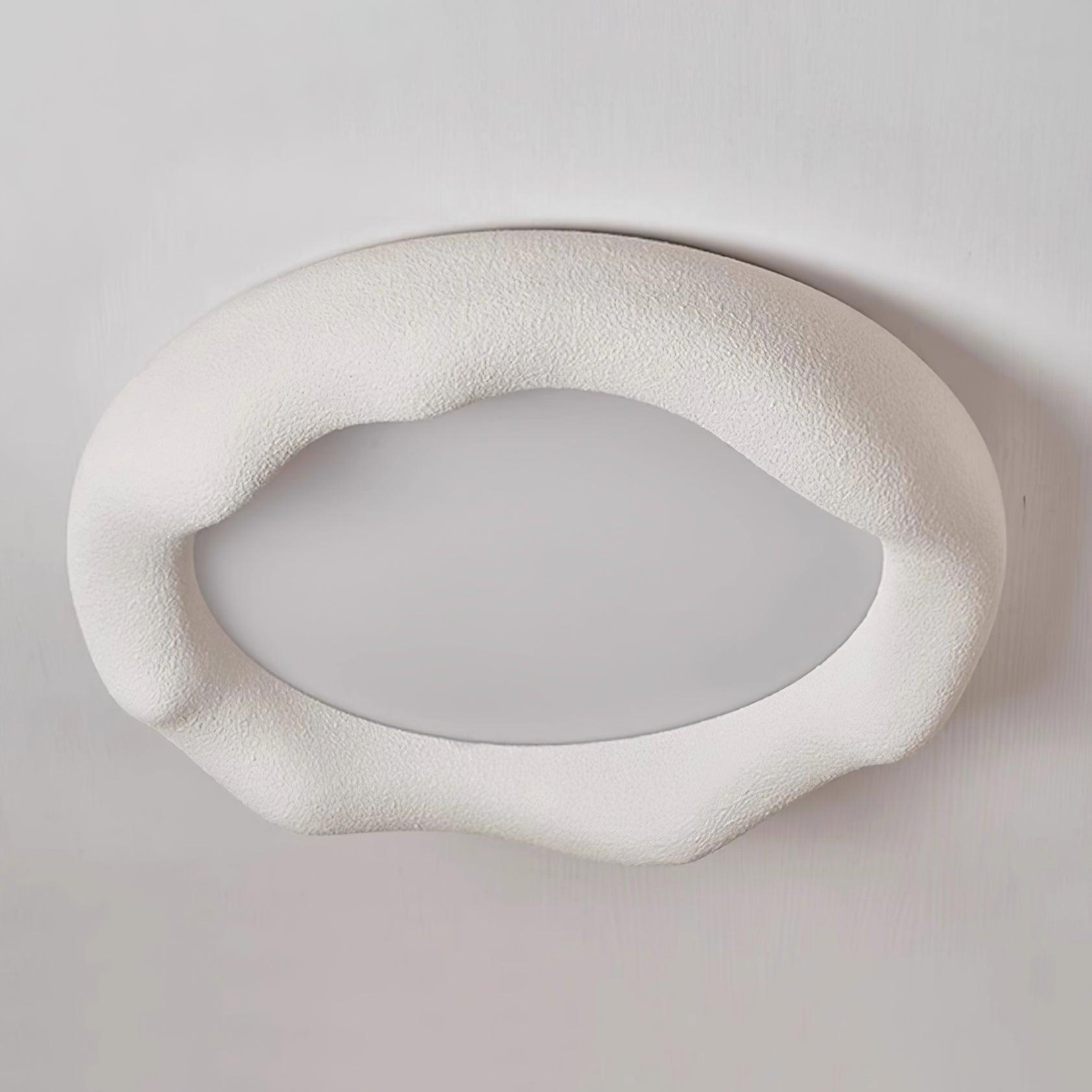 Ceiling Light Organic Resin and Fiberglass Fixture in Beige - Letslighting