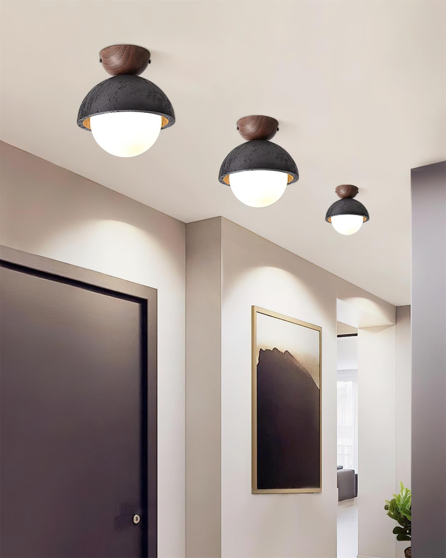 Ritta Black Travertine Cute Ceiling Light - Letslighting