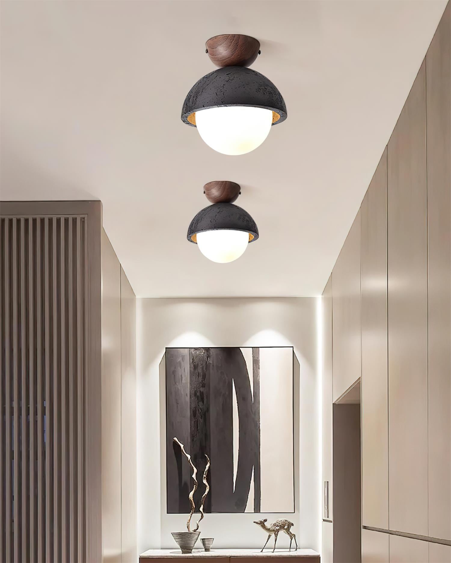 Ritta Black Travertine Cute Ceiling Light - Letslighting
