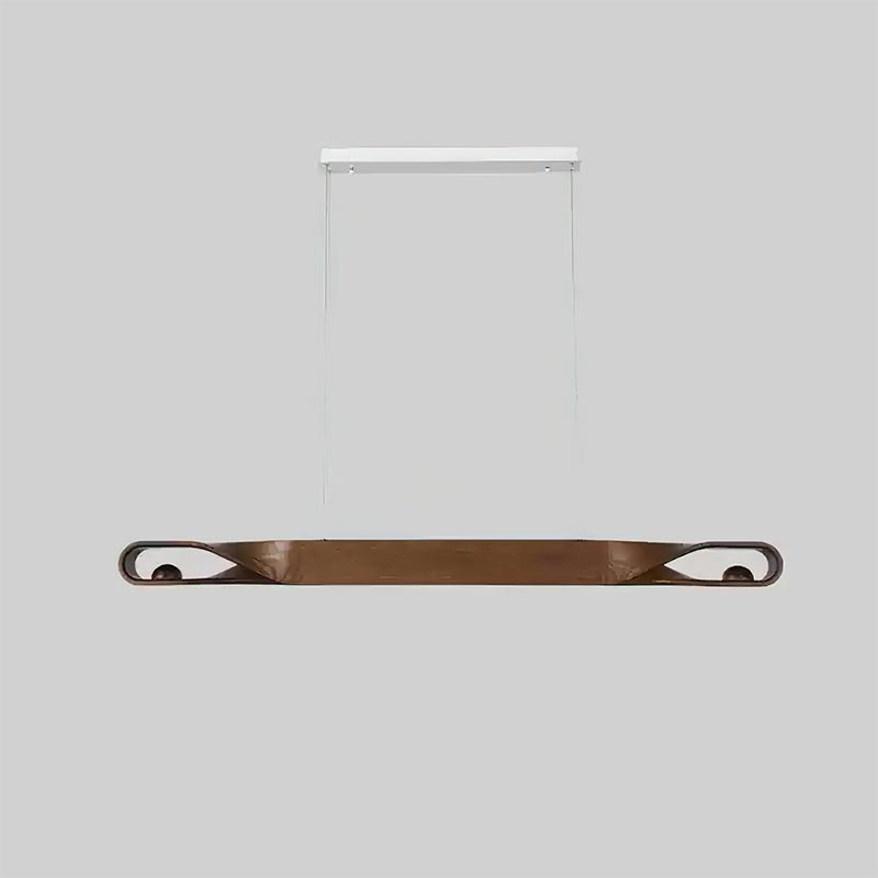 Lustra Pendant Lamp Wood Curved Minimalist - Letslighting