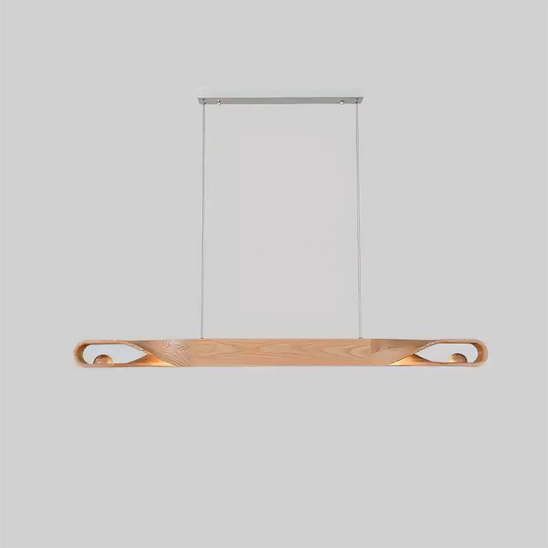Lustra Pendant Lamp Wood Curved Minimalist - Letslighting