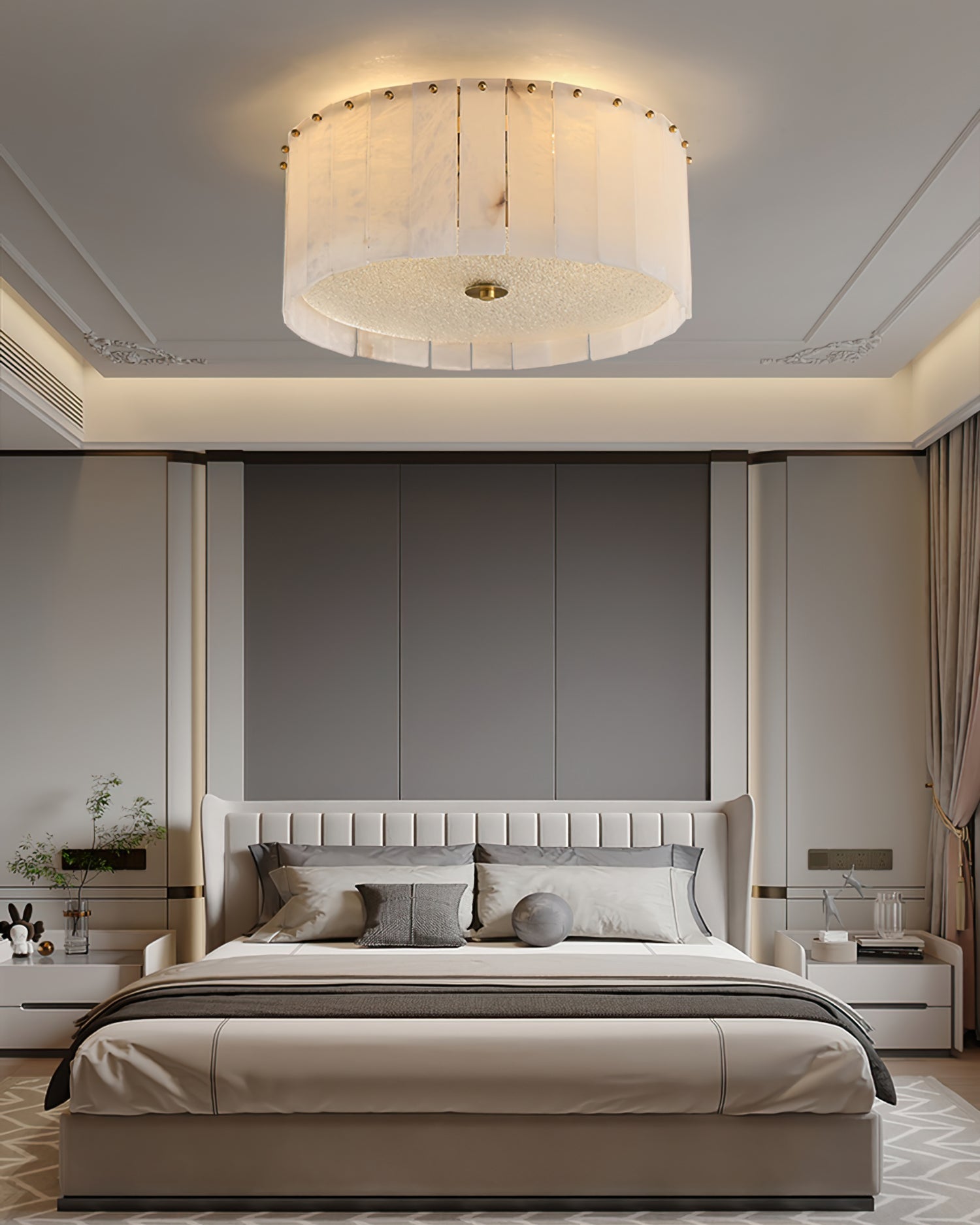 Elysian Ceiling Lamp Alabaster Halo - Letslighting
