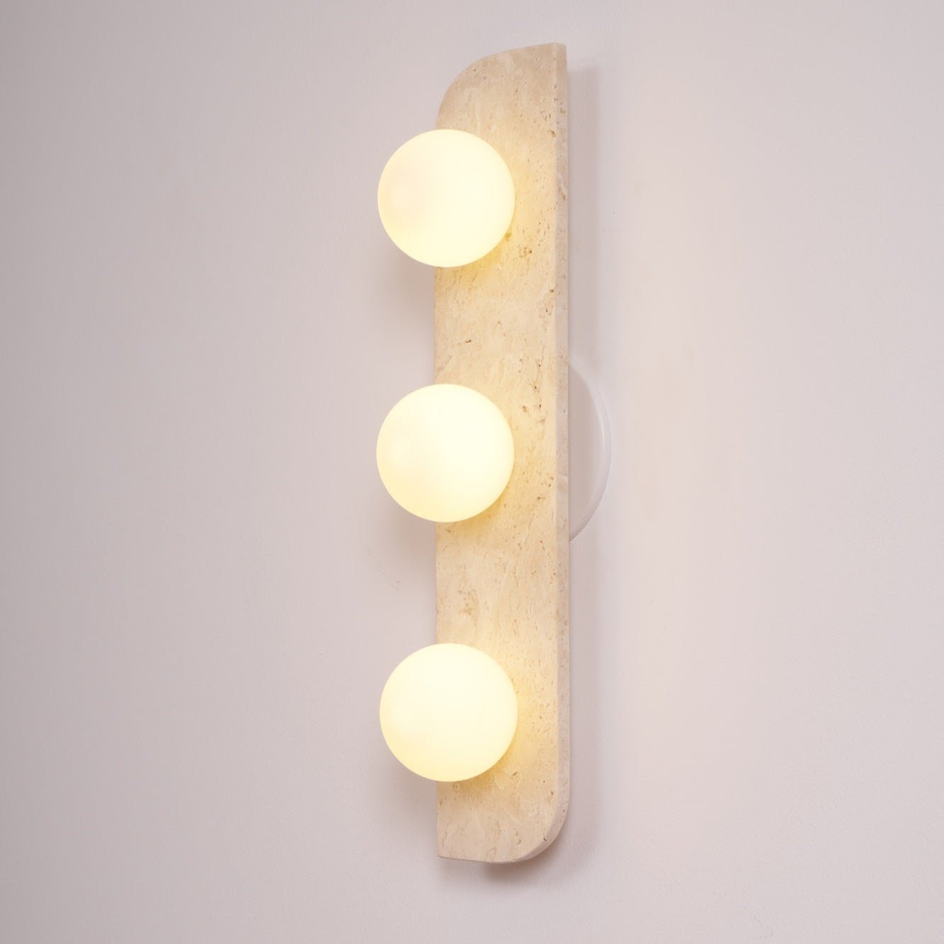 Zophaor Minimalist Travertine Plug-In Wall Light - Letslighting