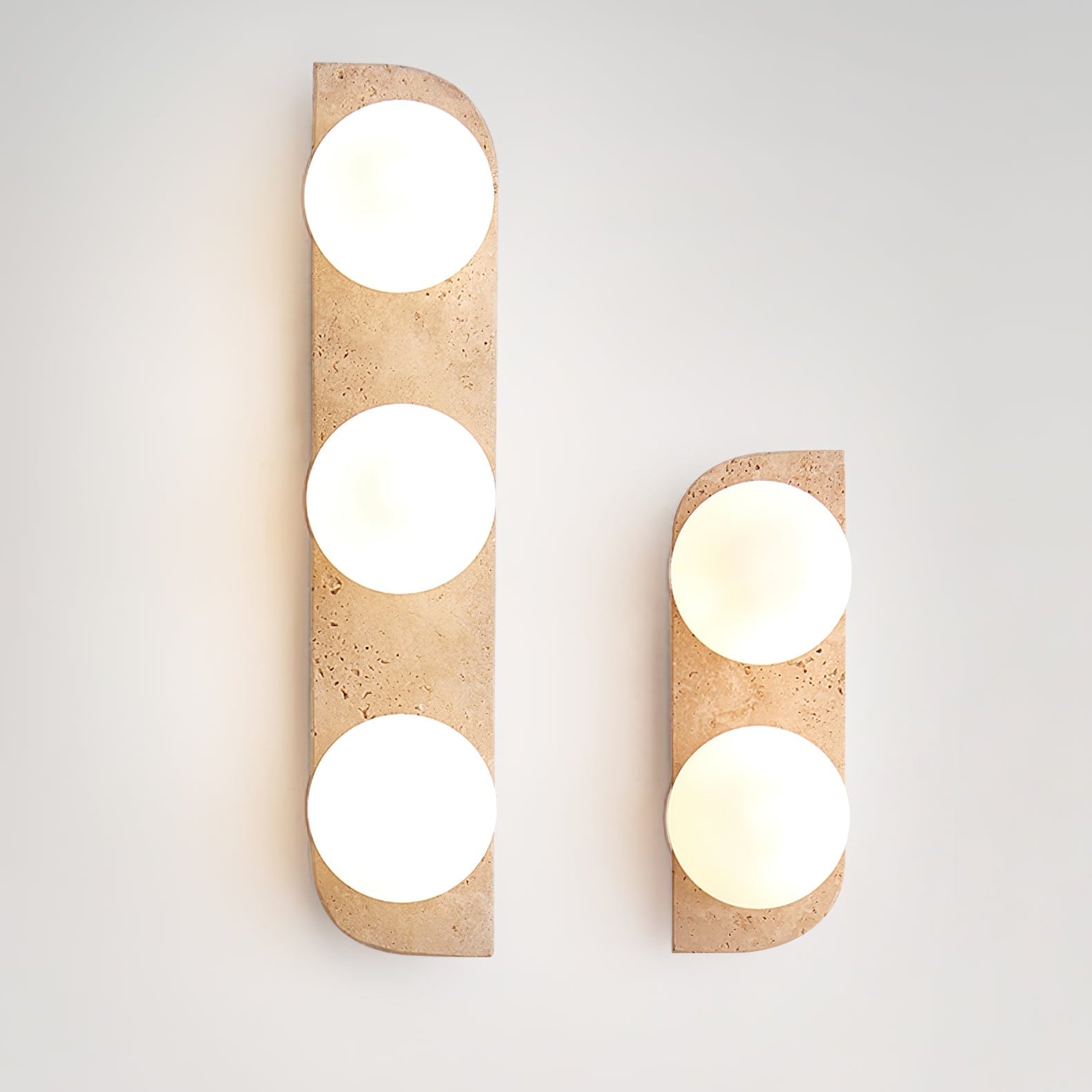 Zophaor Minimalist Travertine Plug-In Wall Light - Letslighting