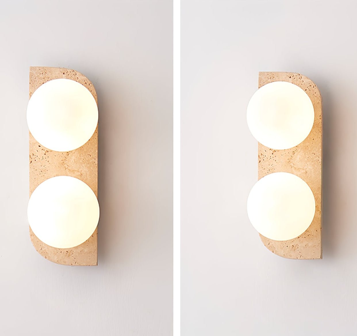 Zophaor Minimalist Travertine Plug-In Wall Light - Letslighting