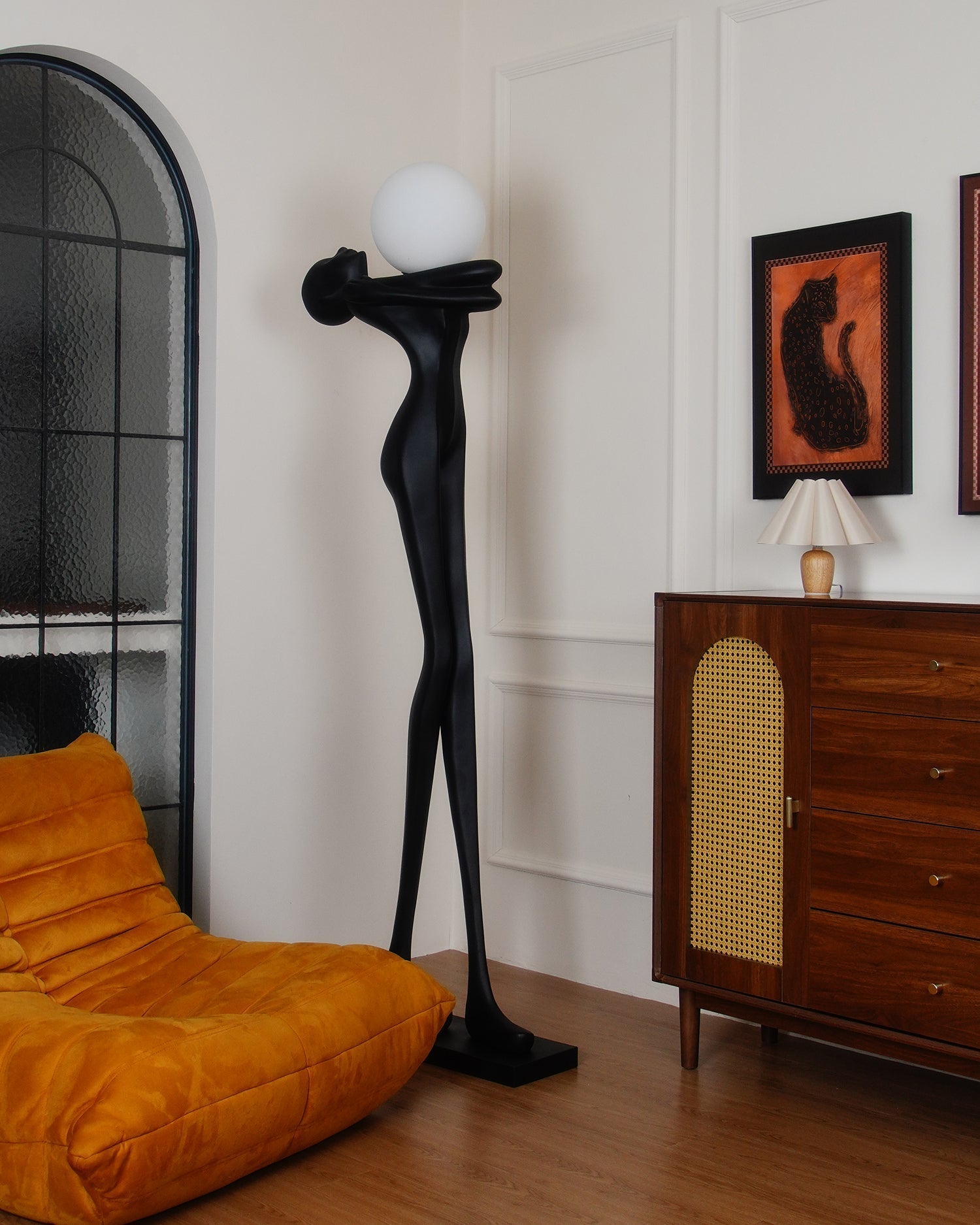 Ersolion Sculptural Fiberglass Floor Lamp - Letslighting