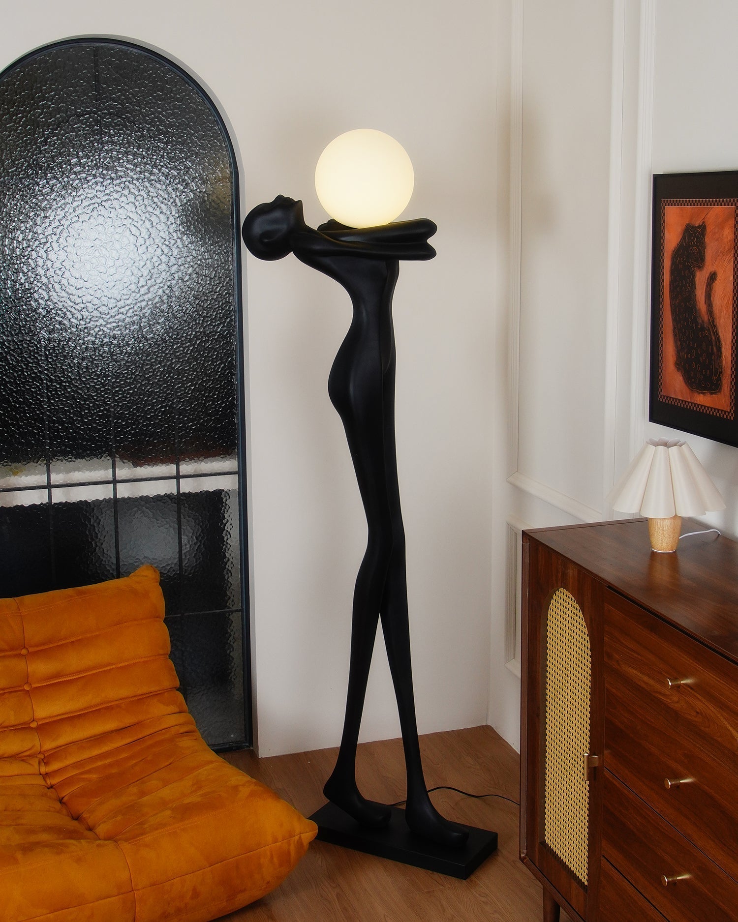 Ersolion Sculptural Fiberglass Floor Lamp - Letslighting