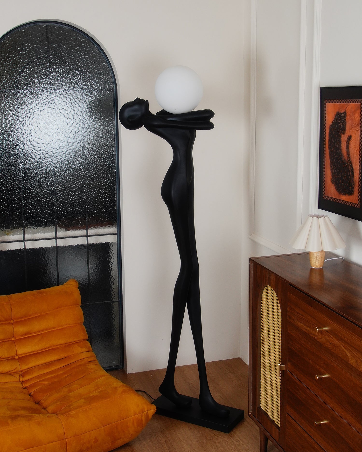 Ersolion Sculptural Fiberglass Floor Lamp - Letslighting