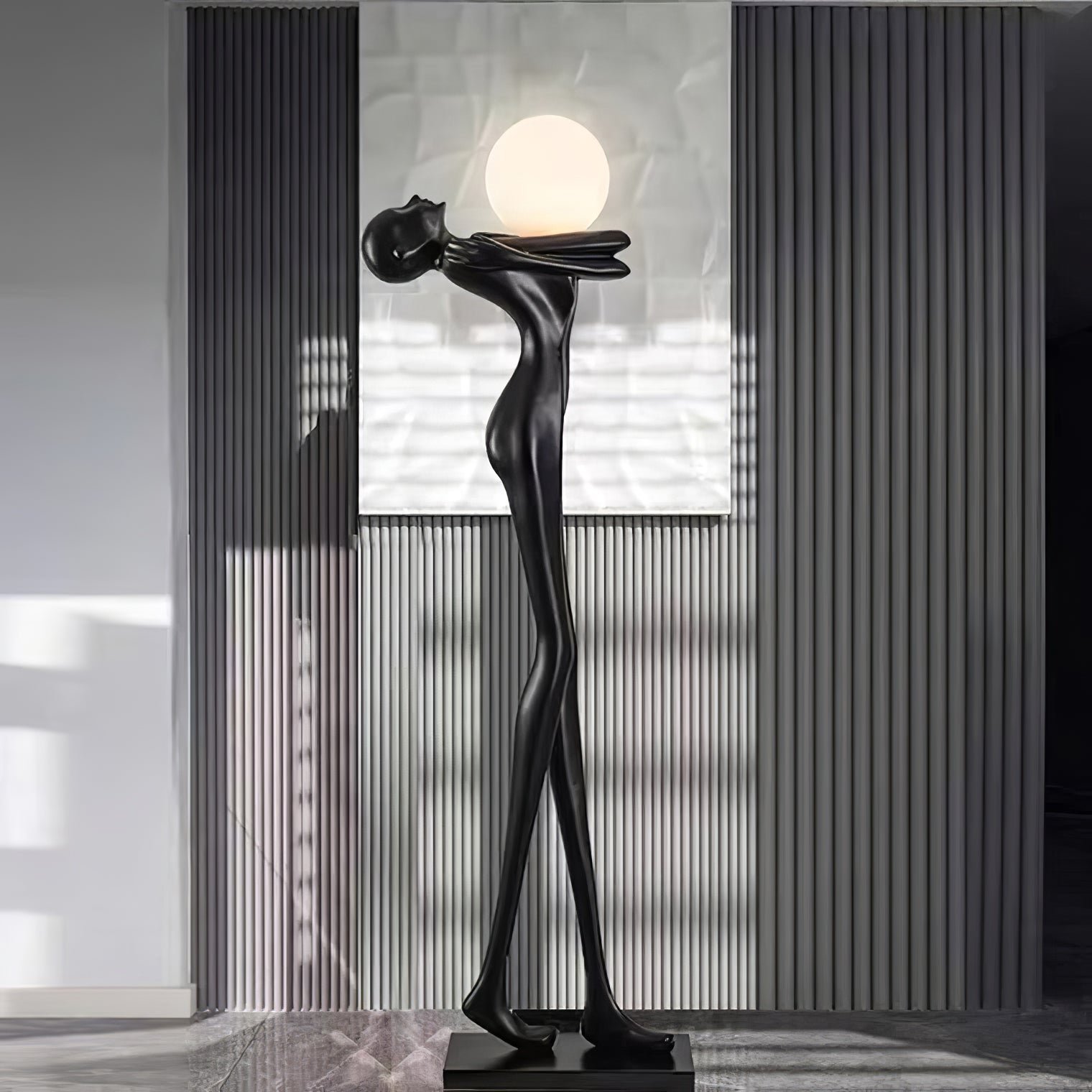 Ersolion Sculptural Fiberglass Floor Lamp - Letslighting