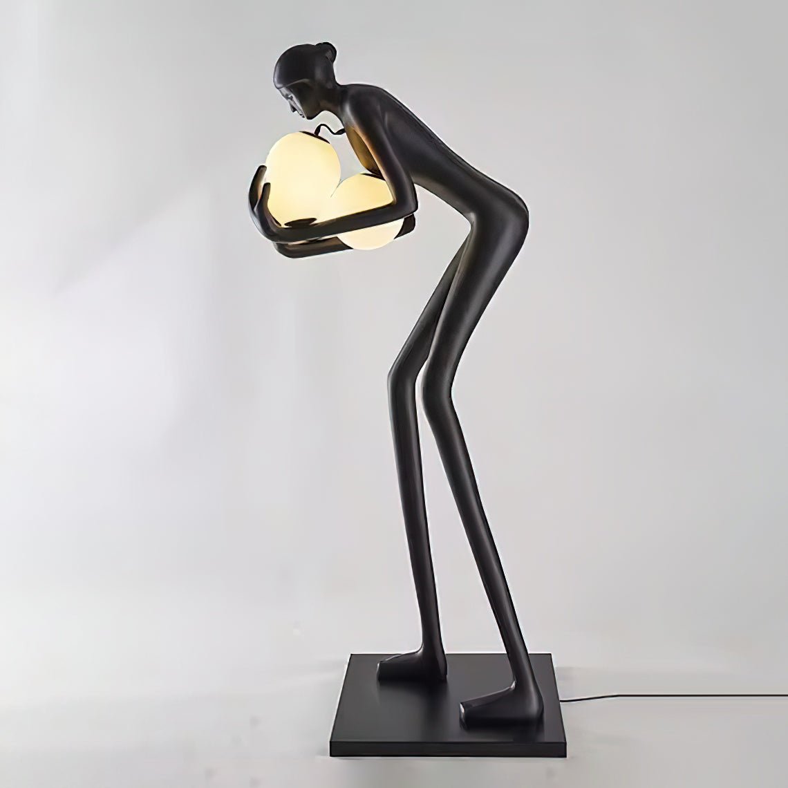 Nyxara Embracing Black Metal Floor Lamp - Blowlighting