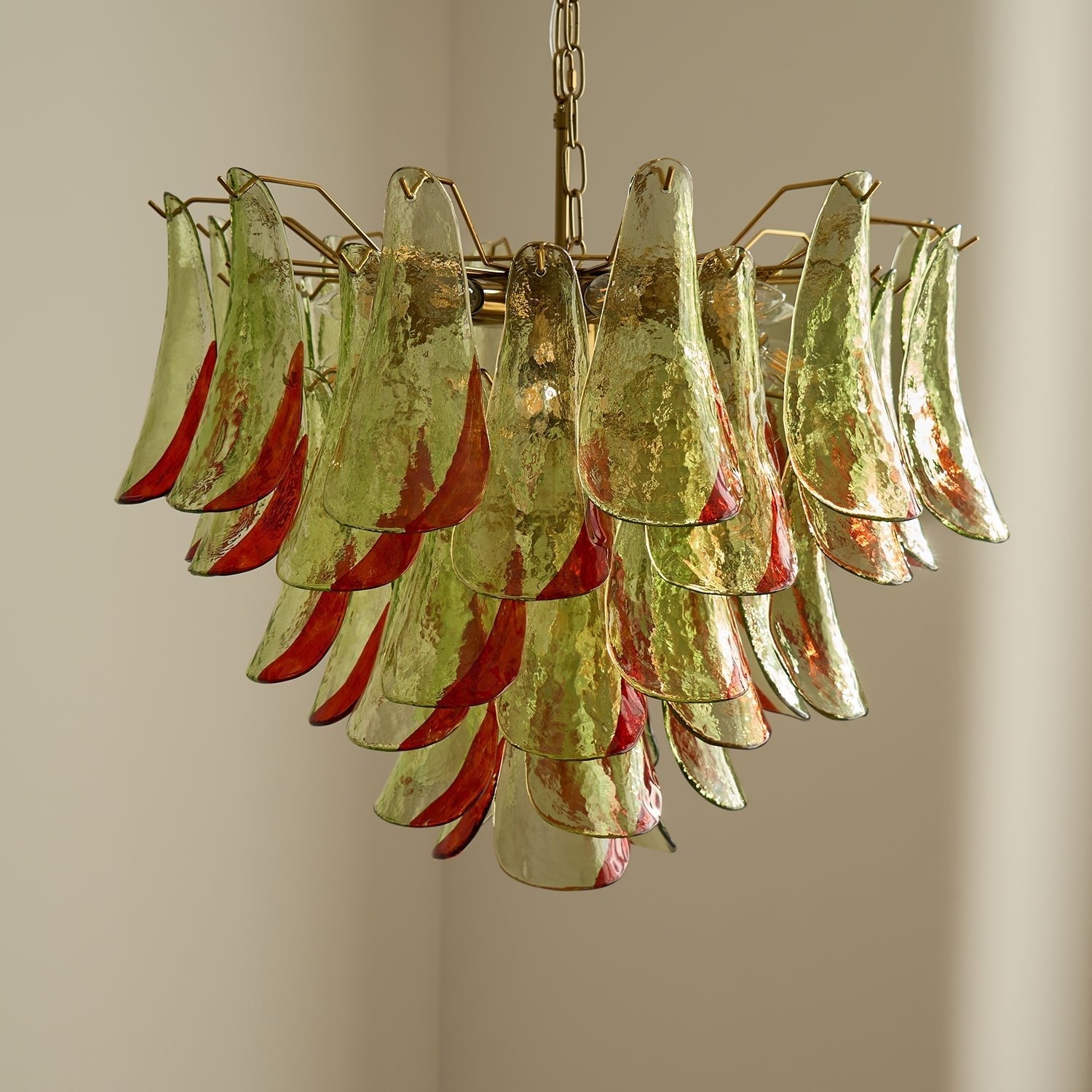 Aurora Chandelier Murano Glass Petal Elegant - Letslighting