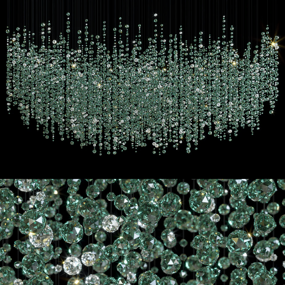 Emerald Rainfall Crystal Customize Chandelier - Letslighting