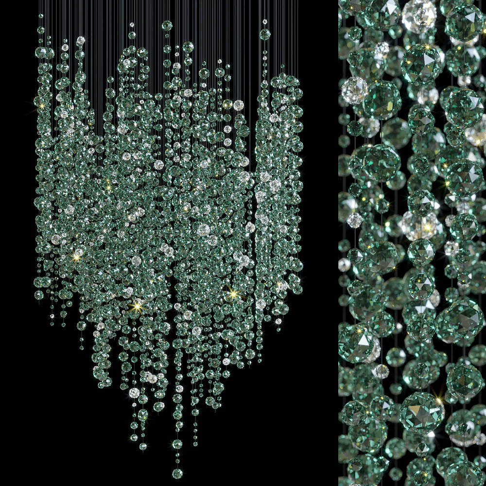 Emerald Rainfall Crystal Customize Chandelier - Letslighting