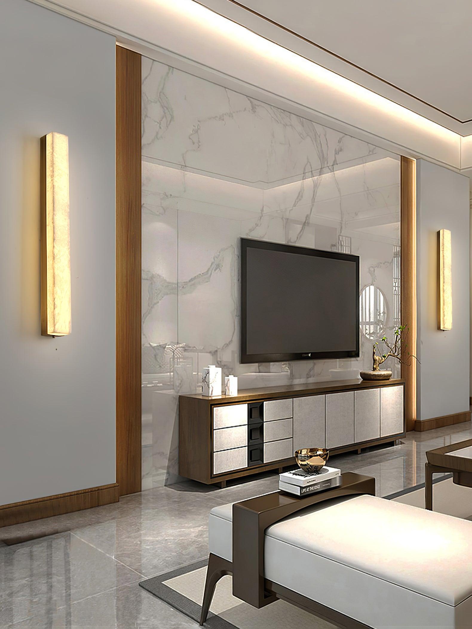 Luste Minimalist Alabaster Wall Lamp Rectangular - Letslighting