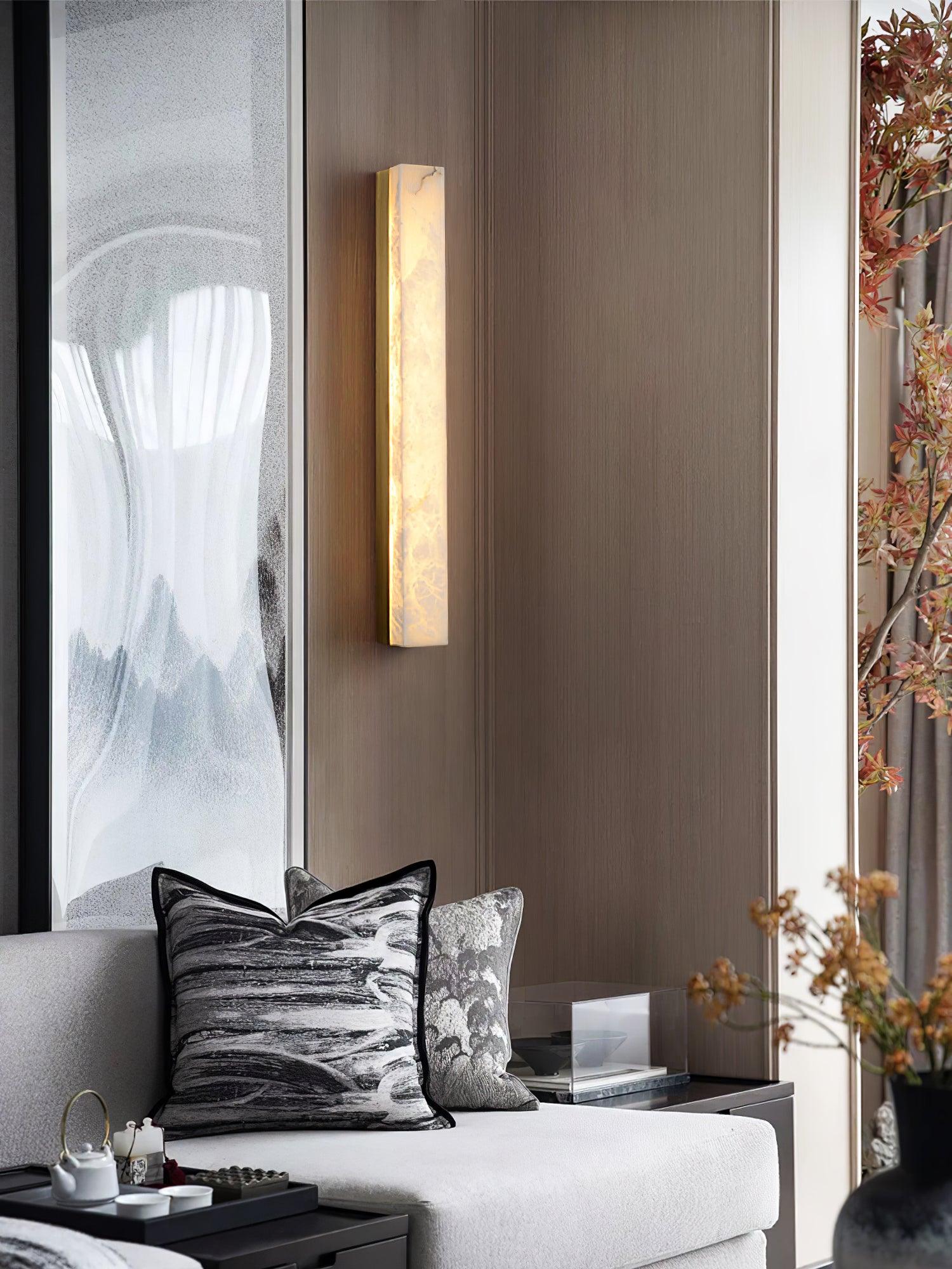Luste Minimalist Alabaster Wall Lamp Rectangular - Letslighting